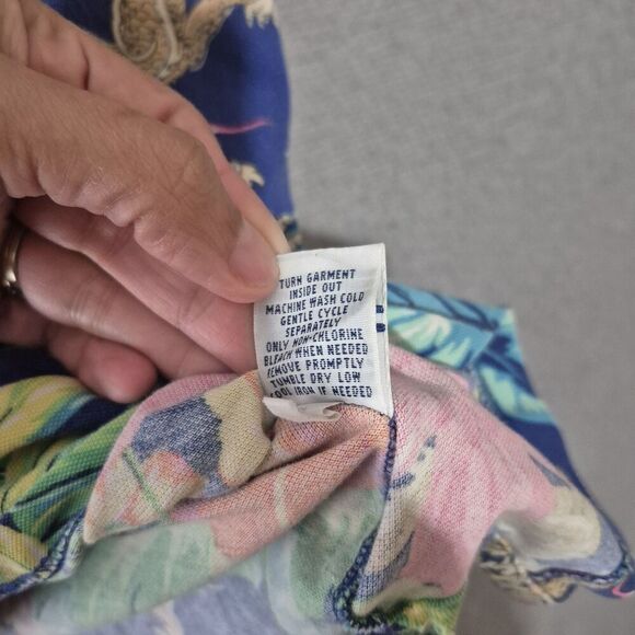 Vtg Polo Ralph Lauren Men's Featherweight Mesh Dragon Hawaiian Colorful Polo XXL - Picture 3 of 9